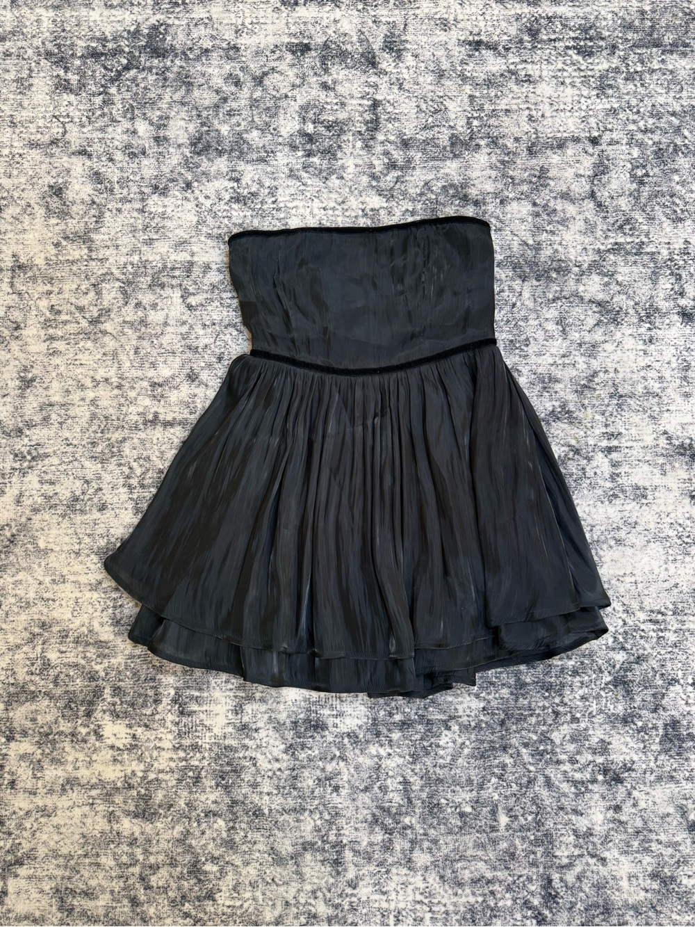 Free People Strapless Black Tiered Party Dress